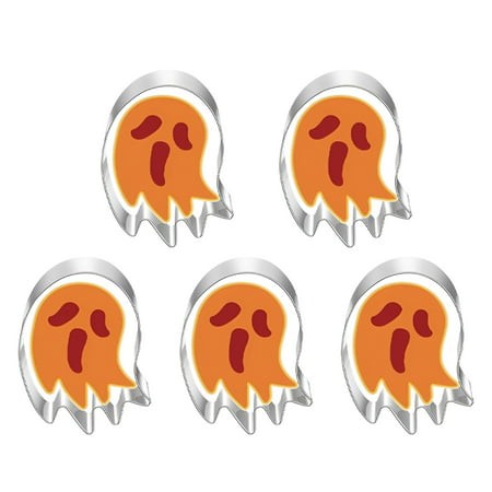 ACDANC 2026 New Stainless Steel Halloween Ghost Cookie Cutters - 5 Pcs Baking Molds for Halloween Treats Durable and Easy to Clean Cookie Shapers for 