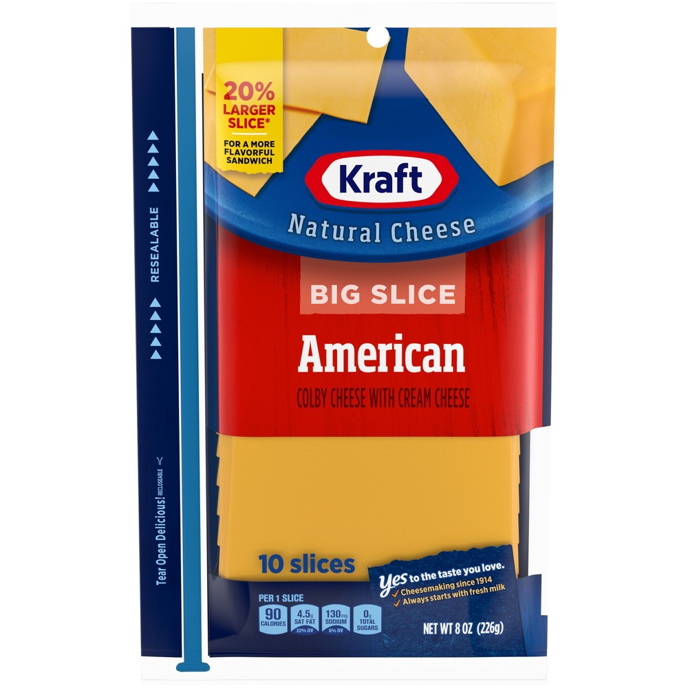 Kraft American Natural Slice Cheese - 8oz