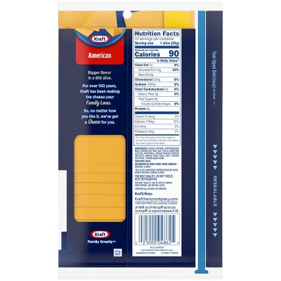 Kraft American Natural Slice Cheese - 8oz thumbnail
