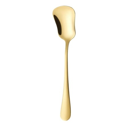 Premium Stainless Steel Dessert Spoon with Unique Gourd Shape Head Small Shovel Spoon for Ice Cream Coffee and Yogurts