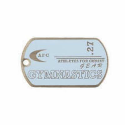 Gymnastics Stainless Steel-Blue Dog Tag Necklace-Phil 4:13