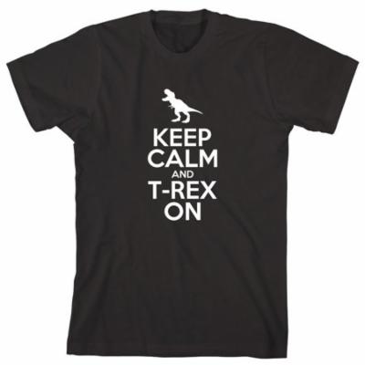 Keep Calm and T-Rex on Men's Shirt - ID: 2289