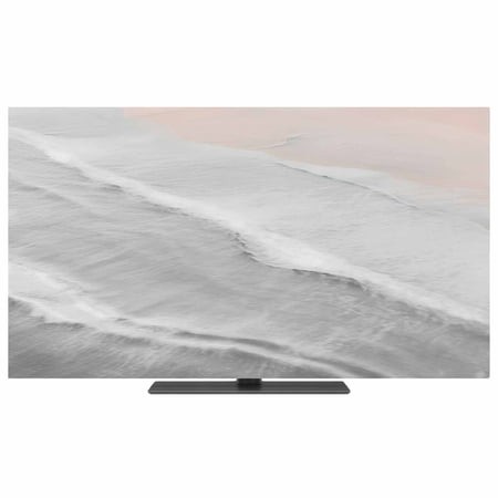 Indoor TV Cover 50 Inch Grey Ocean Waves Elastic TV Enclosure Ombre Beach Spray TVs Screen Protector Stretch Dustproof Monitor Slipcover for Flat Curv