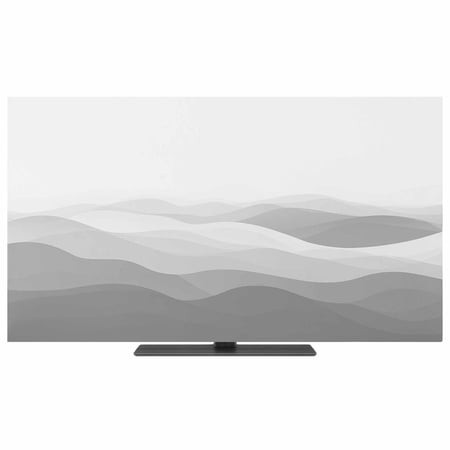 Indoor TV Cover 50 Inch Gray Waves Elastic TV Enclosure Ocean Spray Lines TVs Screen Protector Stretch Dustproof Monitor Slipcover Television Covers f