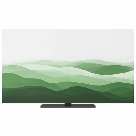 Indoor TV Cover 50 Inch Green Waves Elastic TV Enclosure Ocean Spray Lines TVs Screen Protector Stretch Dustproof Monitor Slipcover Television Covers 