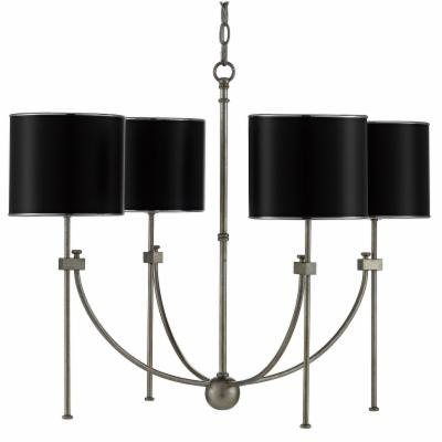 Currey & Company Achmore Chandelier - Color: Black / Silver - 9000-0489