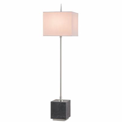 Currey and Company 6974 Thompson 1 Light Floor Lamp Nickel Lamps Floor Lamps