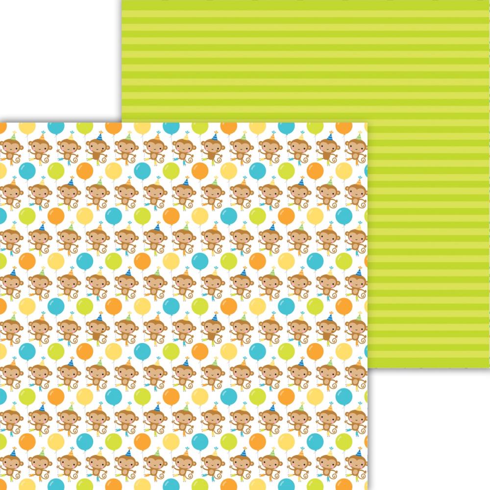 Doodlebug Party12-6678 Monkeying -party Time Paper 12