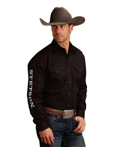 Stetson Black Team Logo Marketing - Mens Shirt - 11-001-0489-1022Bl