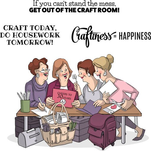 Art Impressions Girlfriends Cling Rubber Stamps 10
