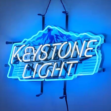 Keystone Light Beer Neon Sign Light Store Restaurant Handcraft Visual Art 19x15