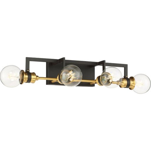 Nuvo Lighting 60/6974 Intention Bathroom Vanity Light Warm Brass and Black