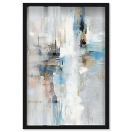 Ocean Spray I Shadowbox Print Green Abstract Art by Art Remedy  Black Frame  10 X 15