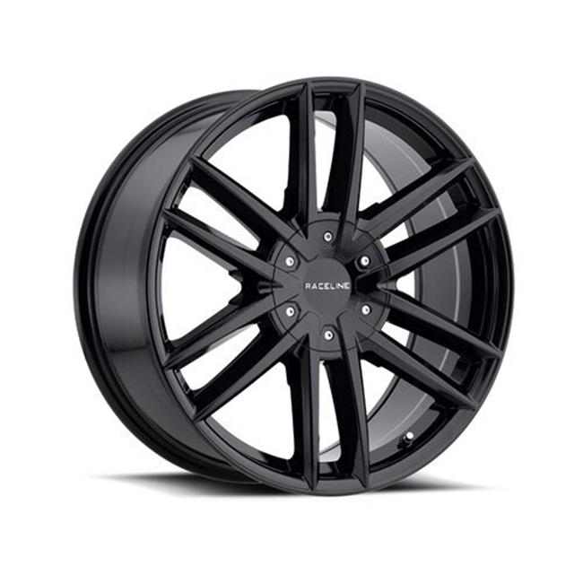 Raceline 158B-IMPULSE 18  Cast Aluminum Wheel  IMPULSE BLACK 18X8 6X132/6X120 +35mm Fits Select: 2009-2023 CHEVROLET TRAVERSE LT  2012-2017 BUICK ENCL