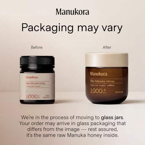 Manukora Raw Manuka Honey MGO 1000+, New Zealand Honey, Superfood, 2000+ Natural Compounds, Non-GMO, Monofloral, 3rd-Party Tested, Glyphosate Residue  thumbnail