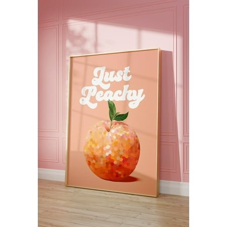 Disco Peach Print  Glam Kitchen Food Art Home Decor #2564  Unframed Canvas Size 12x18