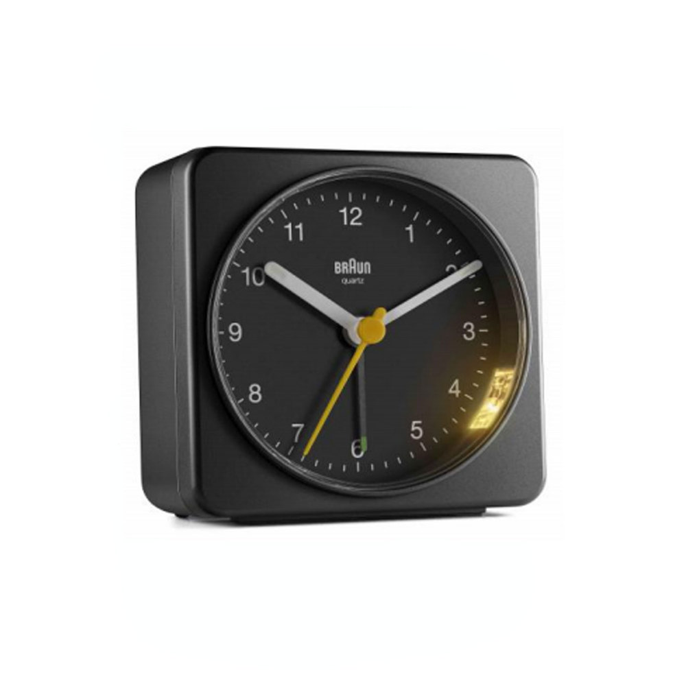 Braun BC03B - Quartz Alarm Clock - Rectangle - Black - Analog -...
