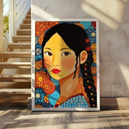 Yayoi Kusama-Inspired Art Print  Polka Dot Artwork  Modern Abstract Art  Colourful Pop Art Home Decor  Japanese Inspired Home Decor #2658  Stretched C