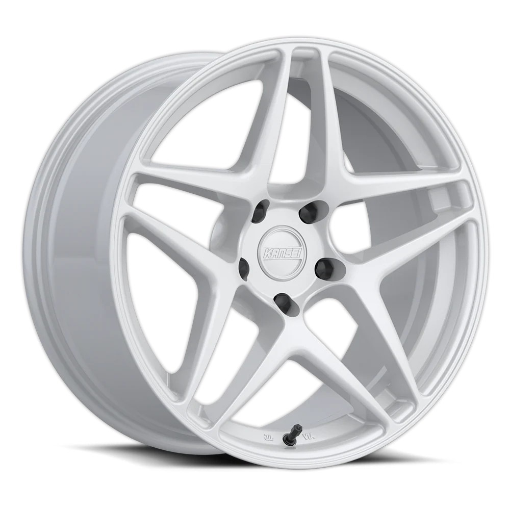 (Set-4) Kansei Astro 18X8.5 5X120 35mm Gloss White Wheels Rims 18 Inch thumbnail