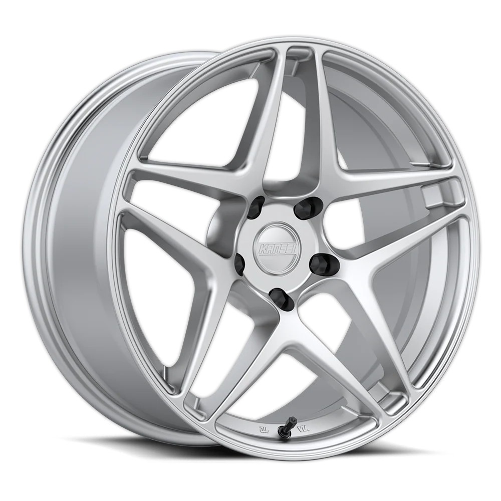 (Set-4) Kansei Astro 18X8.5 5X100 35mm Gloss Hyper Silver Wheels Rims 18 Inch thumbnail