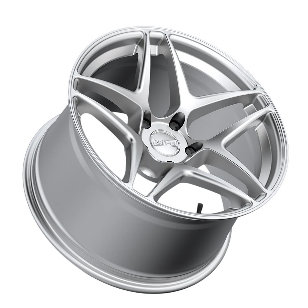 (Set-4) Kansei Astro 18X8.5 5X100 35mm Gloss Hyper Silver Wheels Rims 18 Inch thumbnail