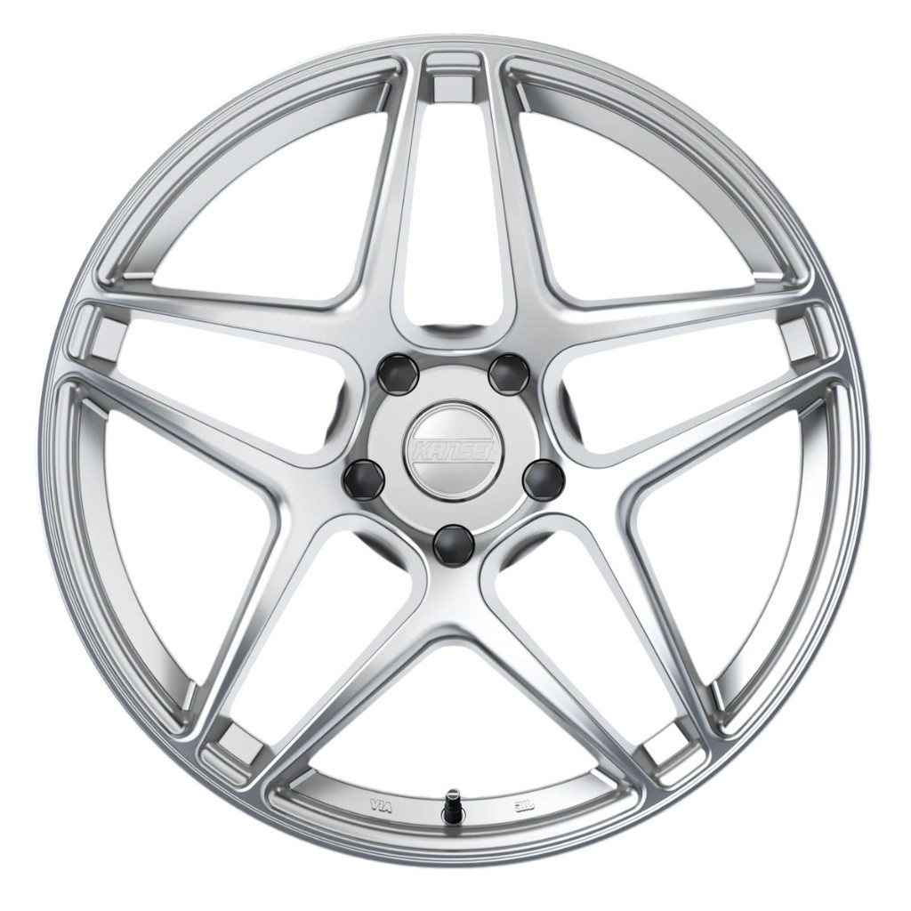 (Set-4) Kansei Astro 18X8.5 5X108 35mm Gloss Hyper Silver Wheels Rims 18 Inch thumbnail