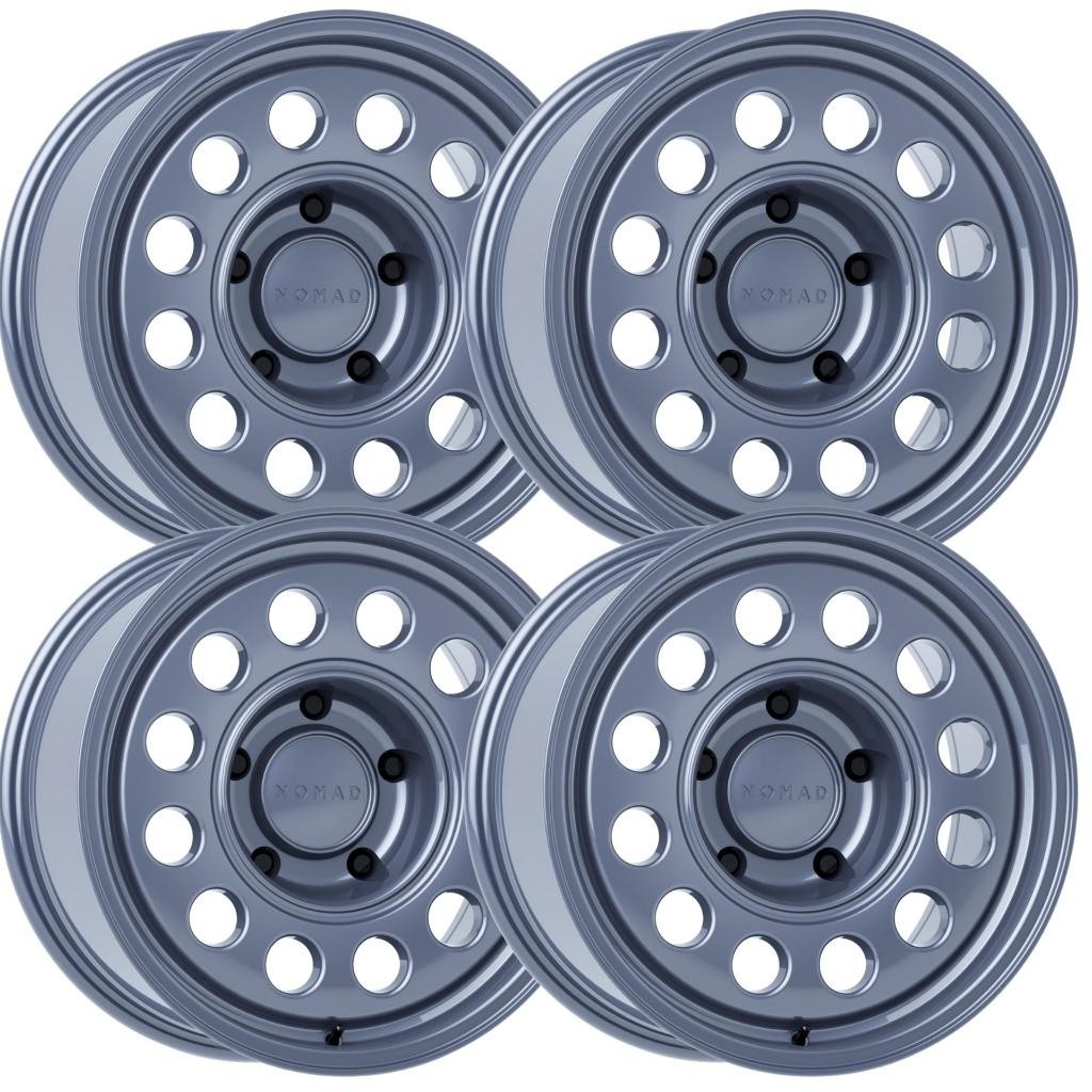 (Set-4) NOMAD 501 Convoy 17X8.5 6X135 25mm Gloss Gray Wheels Rims 17 Inch