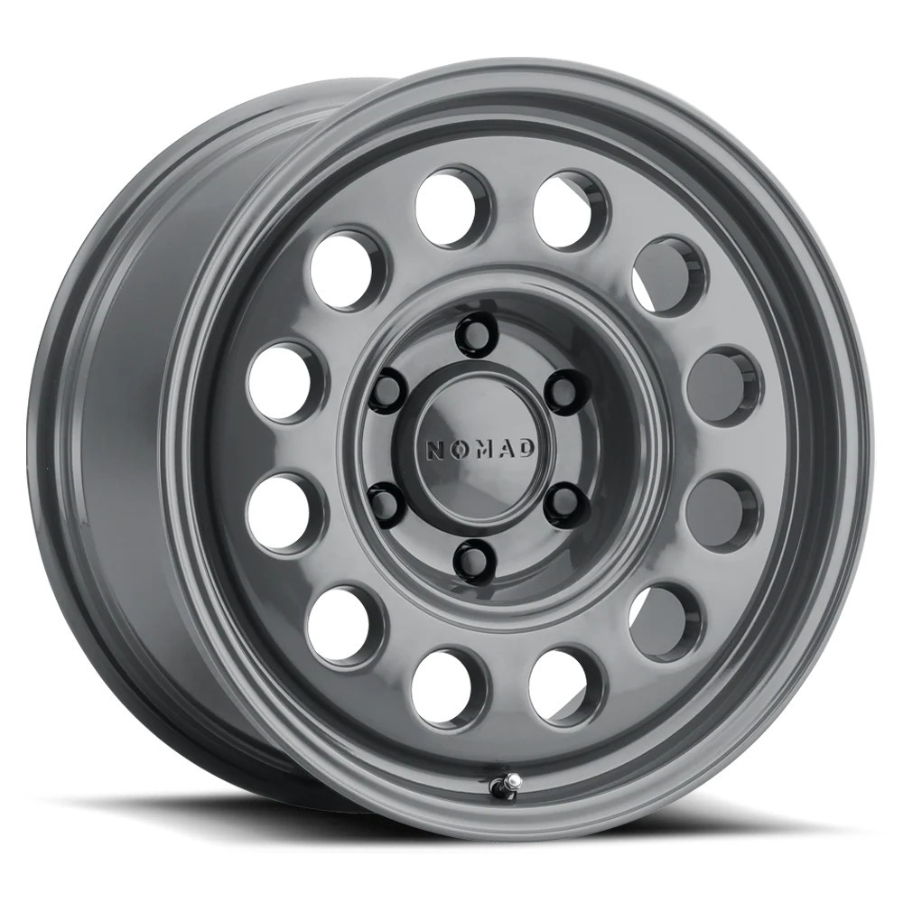 (Set-4) NOMAD 501 Convoy 17X8.5 6X135 25mm Gloss Gray Wheels Rims 17 Inch thumbnail