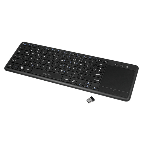 LogiLink ID0188 Keyboard RF Wireless QWERTZ Black