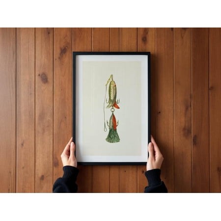 Retro Fish Lure Cabin Wall Art  Unframed Paper Print Size 12x18