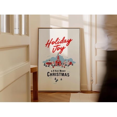 Retro Joy Kitchen Wall Art  Unframed Canvas Size 16x24
