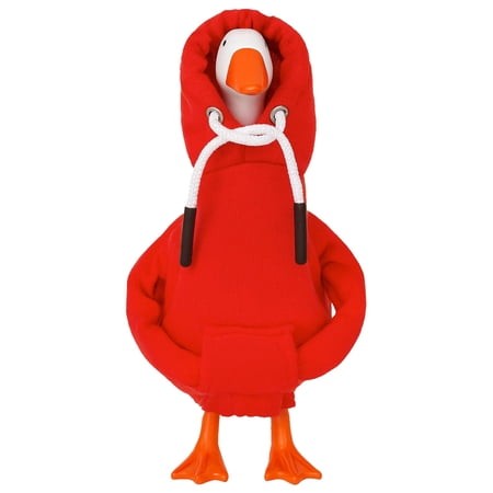 Gumesh Magnetic Mini Goose Statue Outfits - Changeable Costume Set for 6-Inch Tabletop & Desk Decor  Cute Magnetic Clothes(Red)