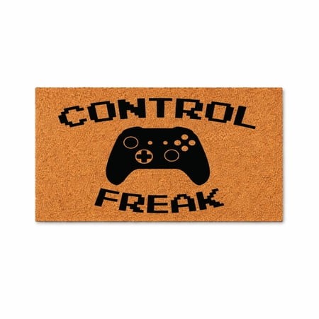 Control Freak Doormat  Video Game Controller Welcome Mat  Gamer Entryway Rug (24x36 Inches) 3439