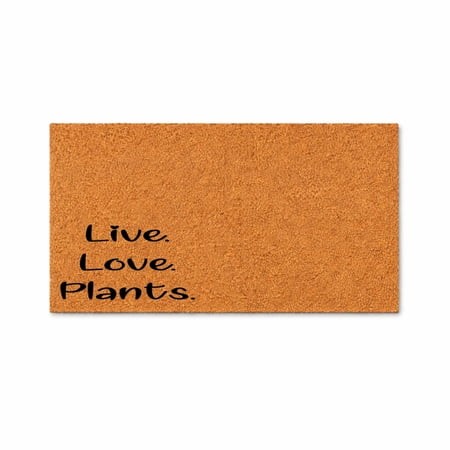 Live  Love  Plants  Doormat - Brown Coir PVC Outdoor Doormat (36x60 Inches) 3252