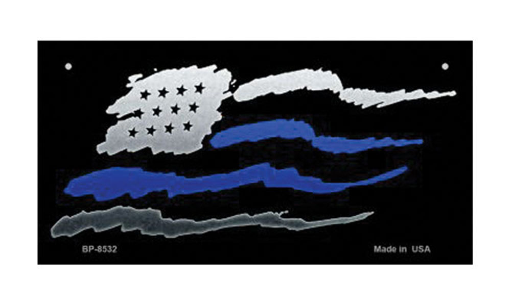 Smart Blonde Smart Blonde Police Flag Novelty Bicycle License Plate BP-8532