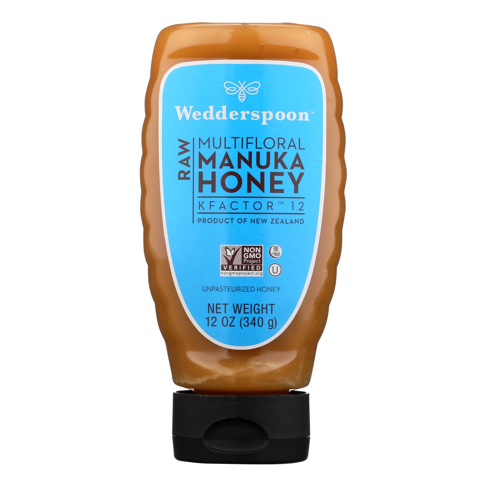 Wedderspoon, Raw Multifloral Manuka Honey KFactor 12, 12 Oz