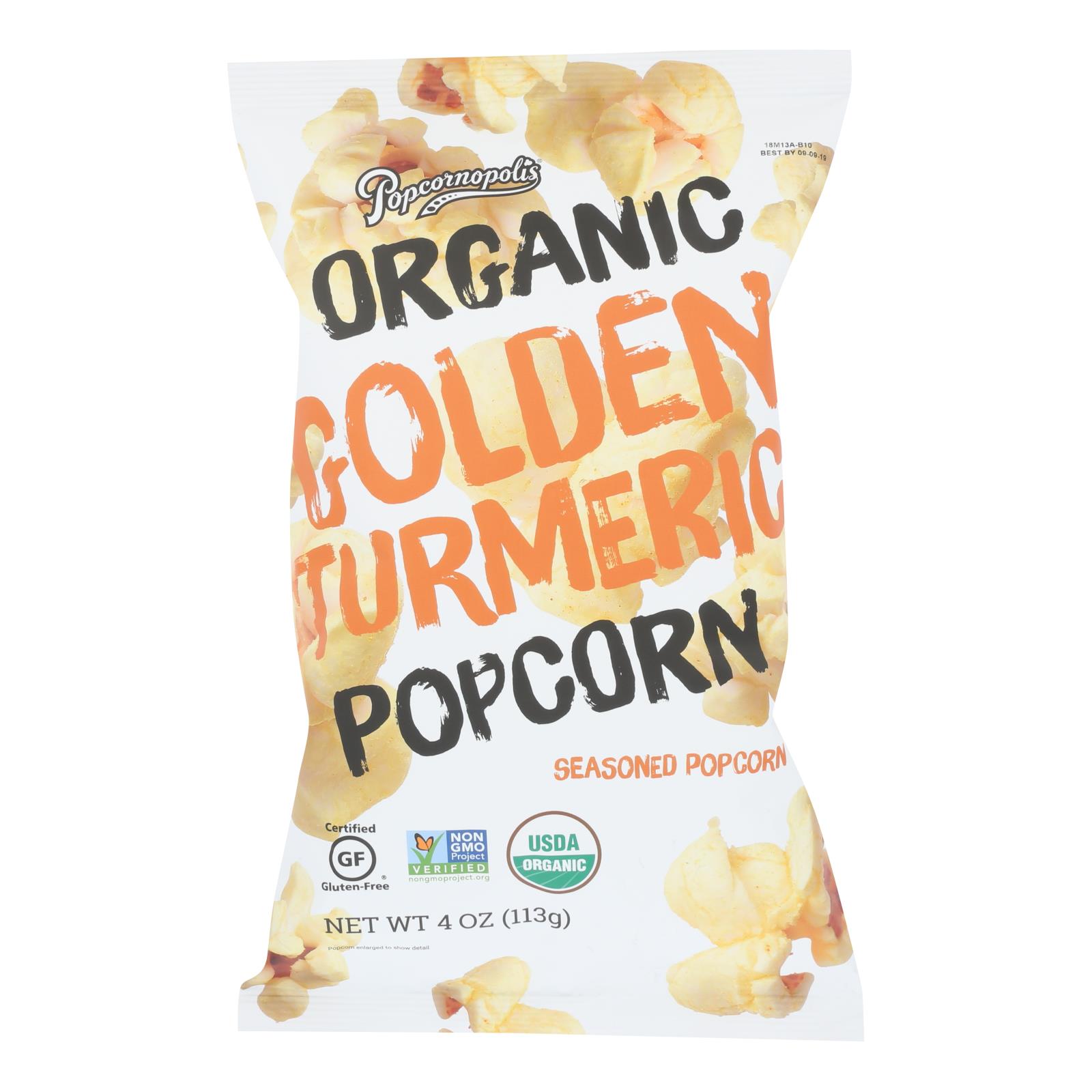 GOLDEN TURMERIC SEASONED POPCORN, GOLDEN TURMERIC
