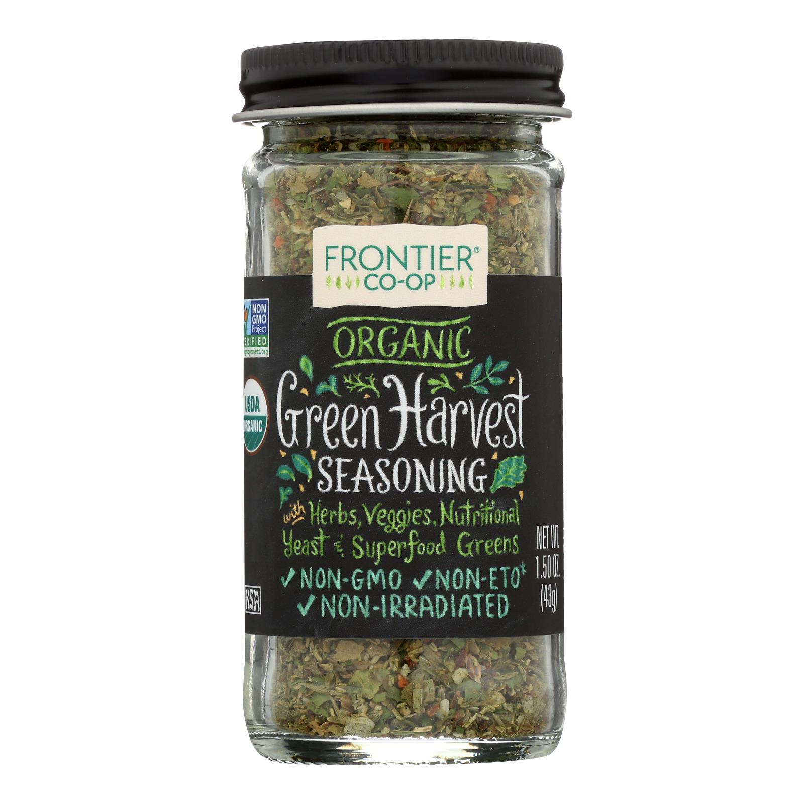 GREEN HARVEST SEASONING WITH HERBS, VEGGIES, NUTRITIONAL YEAST & SUPERFOOD GREENS, GREEN HARVEST