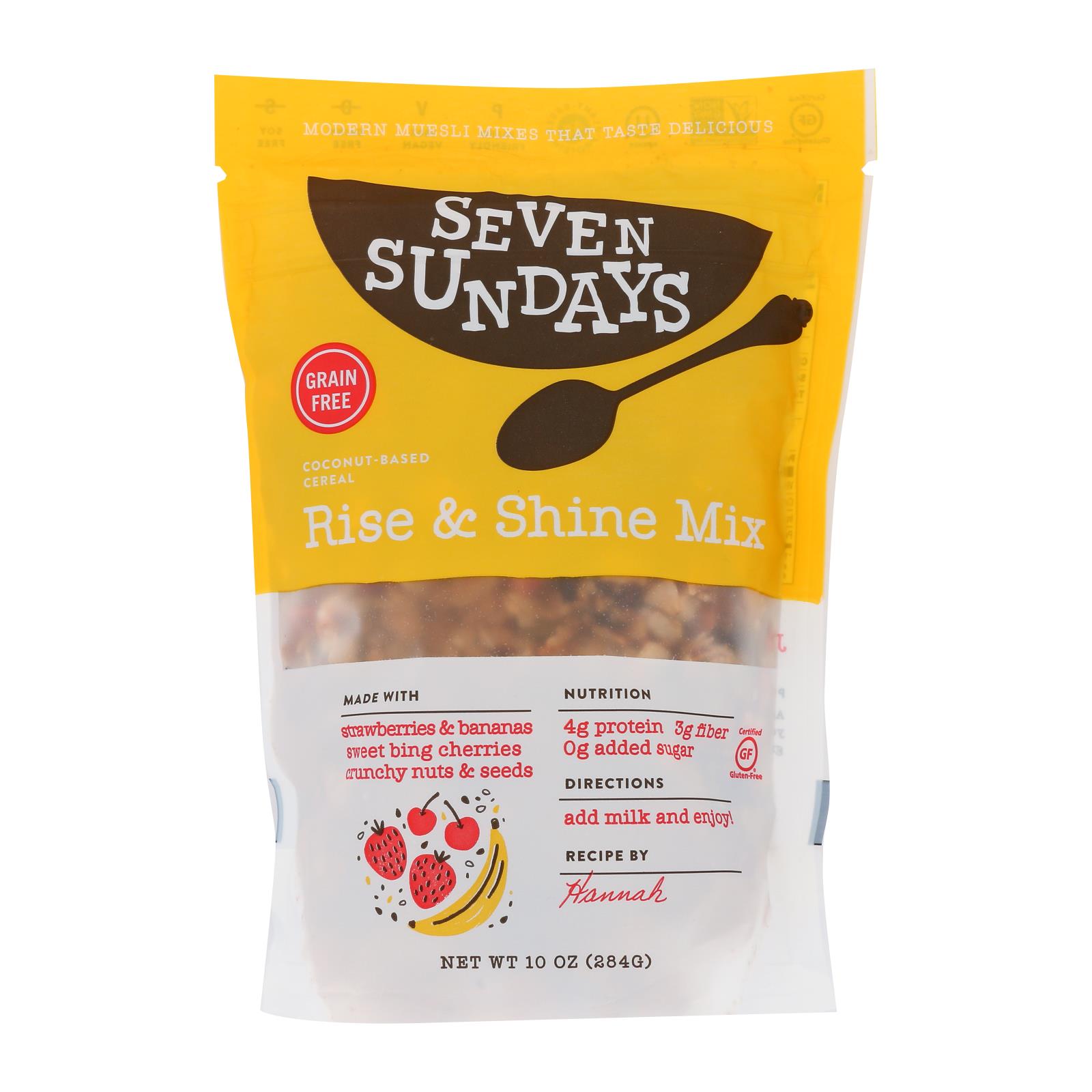 Seven Sundays Rise & Shine Granola, Strawberry Banana Nut 8 Oz Pouch