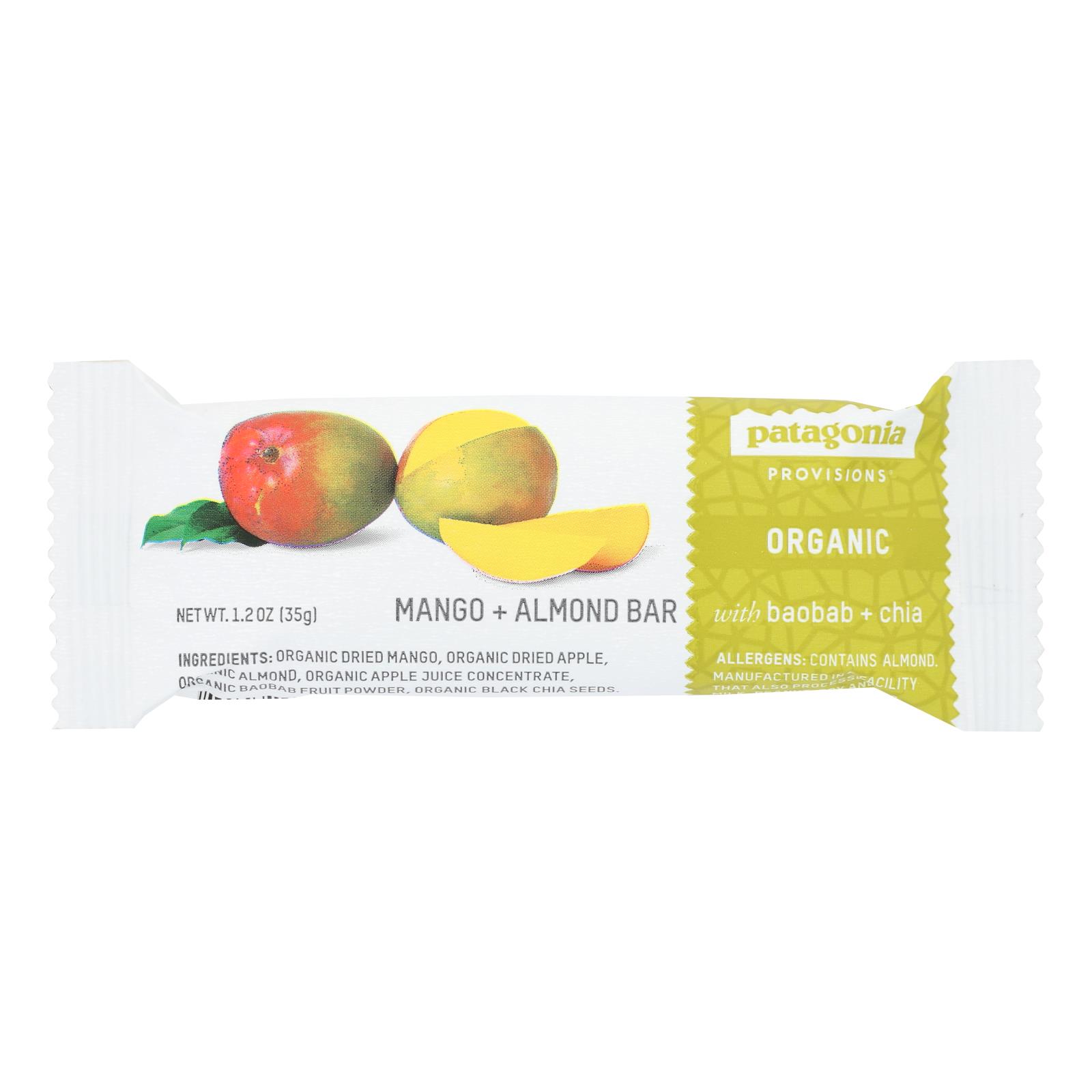 MANGO + ALMOND ORGANIC BAR WITH BAOBAB + CHIA, MANGO + ALMOND