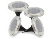 Tomshine 4Pcs Solar Powered Ground Light Outdoor Lamp Water-resistant 4 LED 40LM Path Garden Landscape Spike Lighting for Yard Driveway Lawn Pathway W