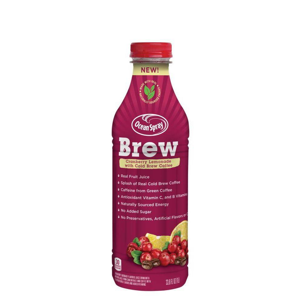 Ocean Spray Brew Cranberry Lemonade Juice - 33.8 Fl Oz Bottle