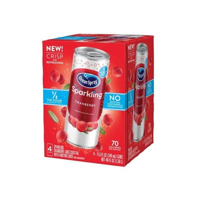 Ocean Spray® Sparkling Cranberry Juice Drink  11.5 Fl Oz Cans  4 Count thumbnail