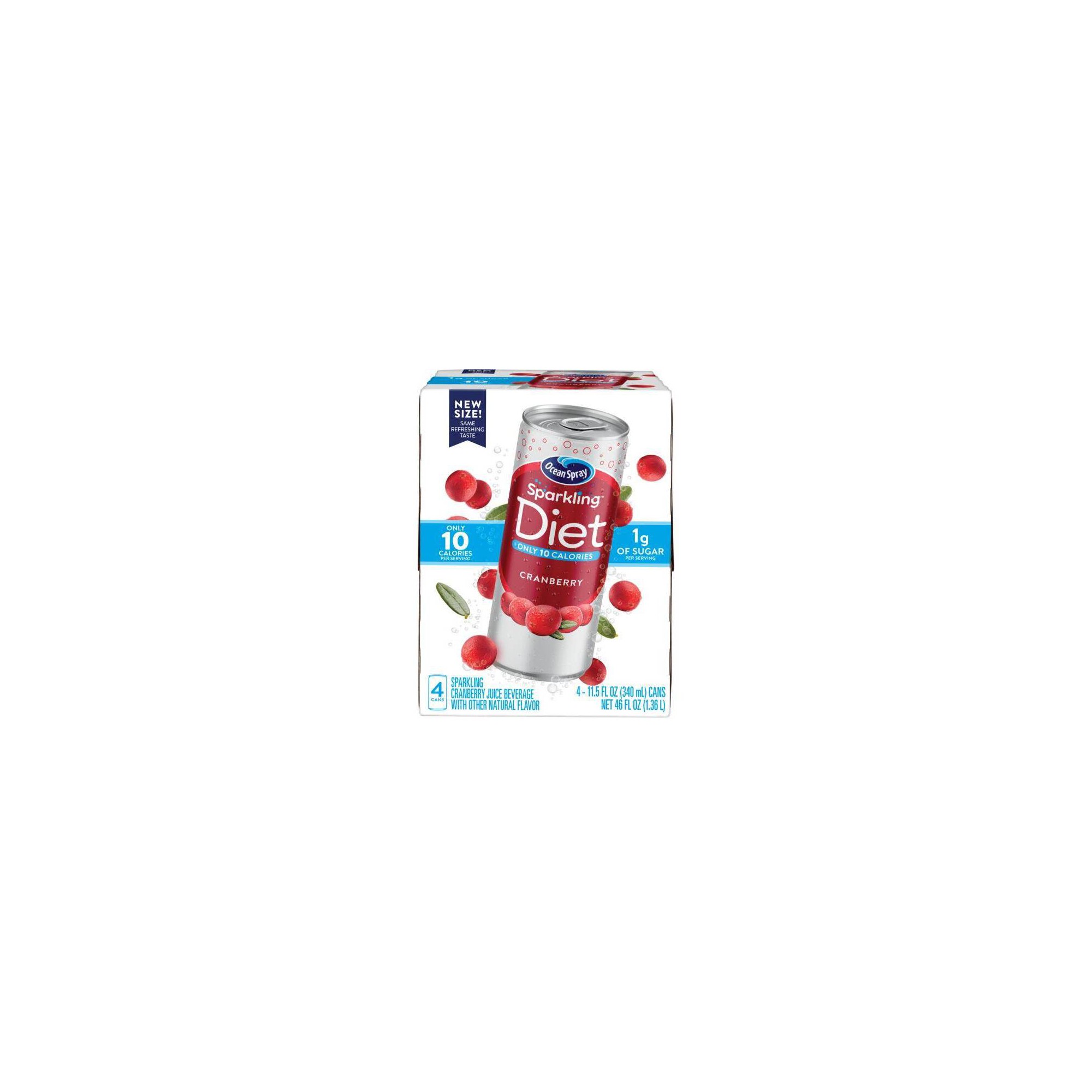 Ocean Spray, Sparkling Diet Cranberry Cans, 46 Oz (Case of 6) thumbnail