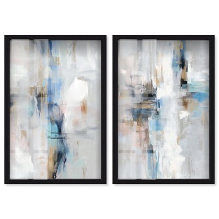 Ocean Spray Series Duo Shadowbox Print Living Room Wall Art by Art Remedy  Black Frame  10 X 15