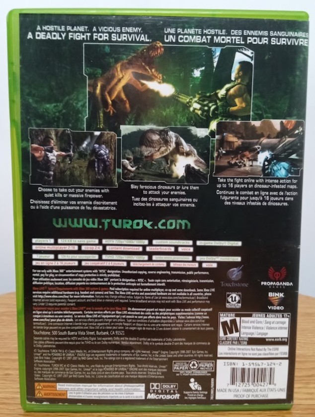 Turok (Microsoft Xbox 360, 2008) Complete CIB! FAST SHIPPING thumbnail