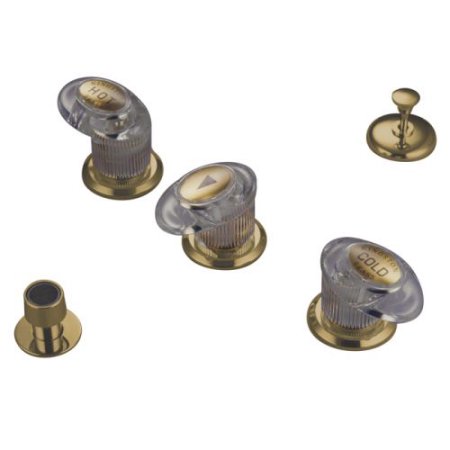 3-Handle Bidet Faucet W/ Brass Pop-up, Polished Brass