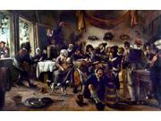 Steen: Wedding Party. /Noil on Canvas by Jan Steen (C1626-1679). Poster Print by (18 X 24)
