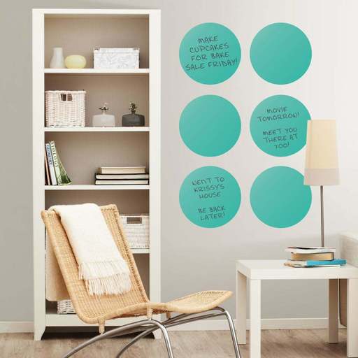 Wall Pops Calypso Teal Dry-erase Dot Decals Set Green