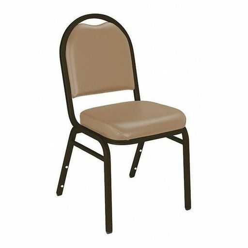 NATIONAL PUBLIC SEATING 9201-M Stacking Chair, 9200 Series, Vinyl Beige
